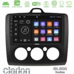 Clarion GL500 Series 8Core Android ClarionOS 4+64GB  Ford Focus Manual AC Navigation Multimedia Tablet 9" (Μαύρο Χρώμα)