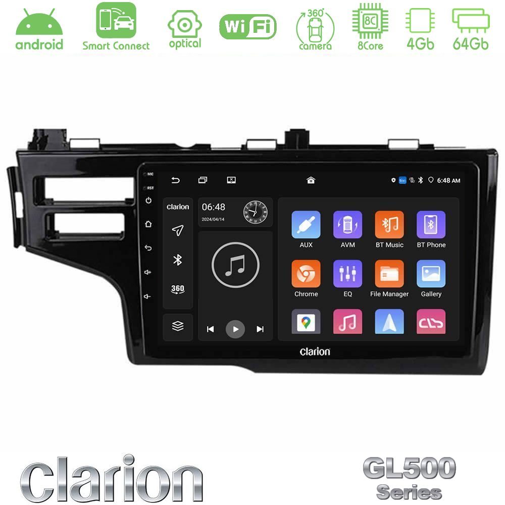 clarion_gl5_hd0651 Clarion GL500 Series 8Core Android ClarionOS 4+64GB Honda Jazz 2013-2020 Navigation Multimedia Tablet 9" - Image 1