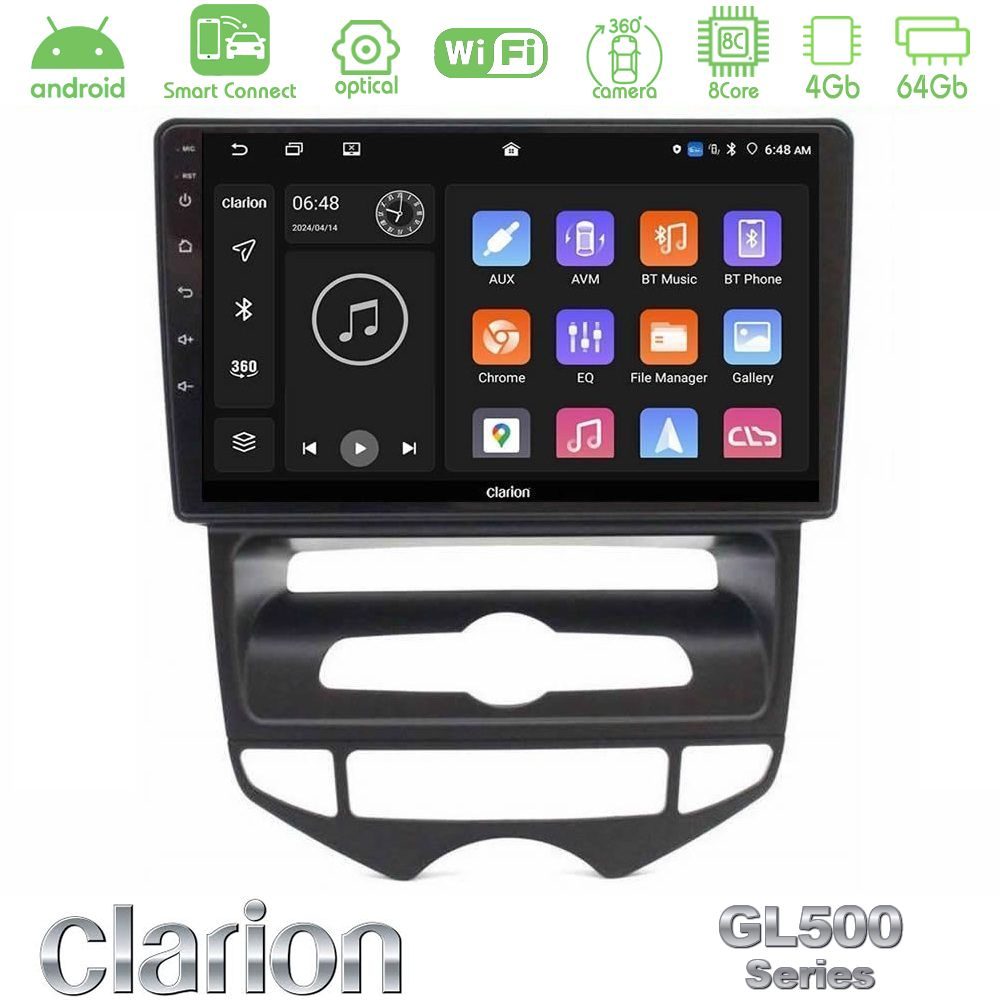 clarion_gl5_hy1668 Clarion GL500 Series 8Core Android ClarionOS 4+64GB Hyundai ix20 2010-2020 (AUTO A/C) Navigation Multimedia Tablet 10" - Image 1