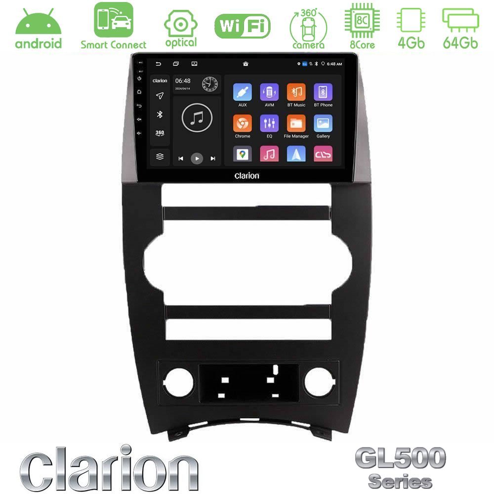 clarion_gl5_jp026n Clarion GL500 Series 8Core Android ClarionOS 4+64GB Jeep Commander 2007-2008 Navigation Multimedia Tablet 9" - Image 1