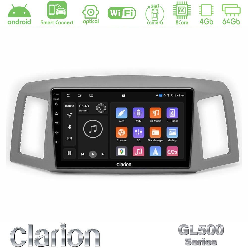 clarion_gl5_jp1152 Clarion GL500 Series 8Core Android ClarionOS 4+64GB Jeep Grand Cherokee 2005-2007 Navigation Multimedia Tablet 10" - Image 1