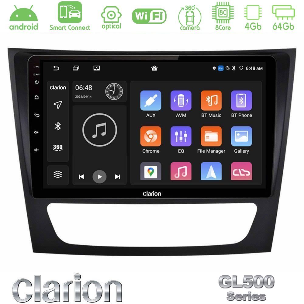 clarion_gl5_mb0760 Clarion GL500 Series 8Core Android ClarionOS 4+64GB Mercedes E Class / CLS Class Navigation Multimedia Tablet 9" - Image 1