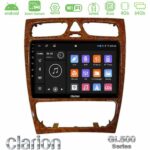 Clarion GL500 Series 8Core Android ClarionOS 4+64GB  Mercedes C Class (W203) Navigation Multimedia Tablet 9" (Wooden Style)