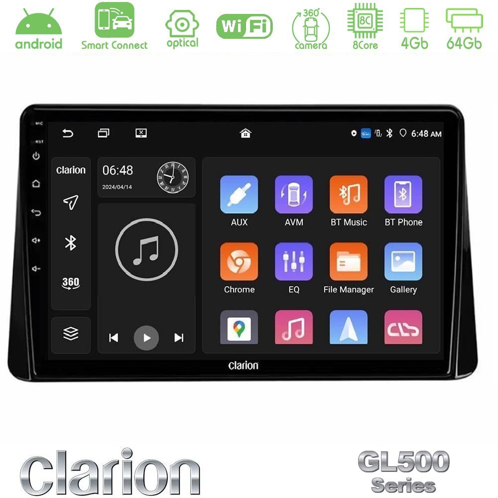 clarion_gl5_mt0807 Clarion GL500 Series 8Core Android ClarionOS 4+64GB Mitsubishi Eclipse Cross 2018-2023 Navigation Multimedia Tablet 10" - Image 1