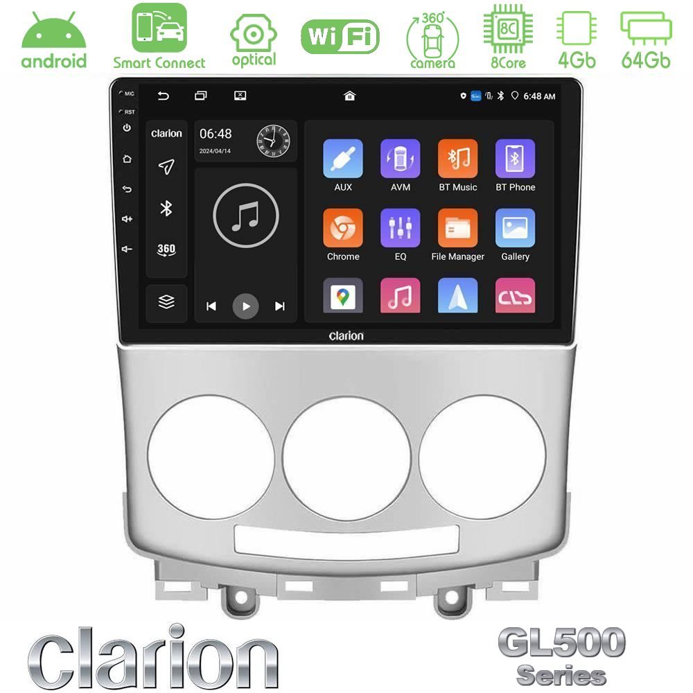 clarion_gl5_mz0754 Clarion GL500 Series 8Core Android ClarionOS 4+64GB Mazda 5 2004-2010 Navigation Multimedia Tablet 9" - Image 1