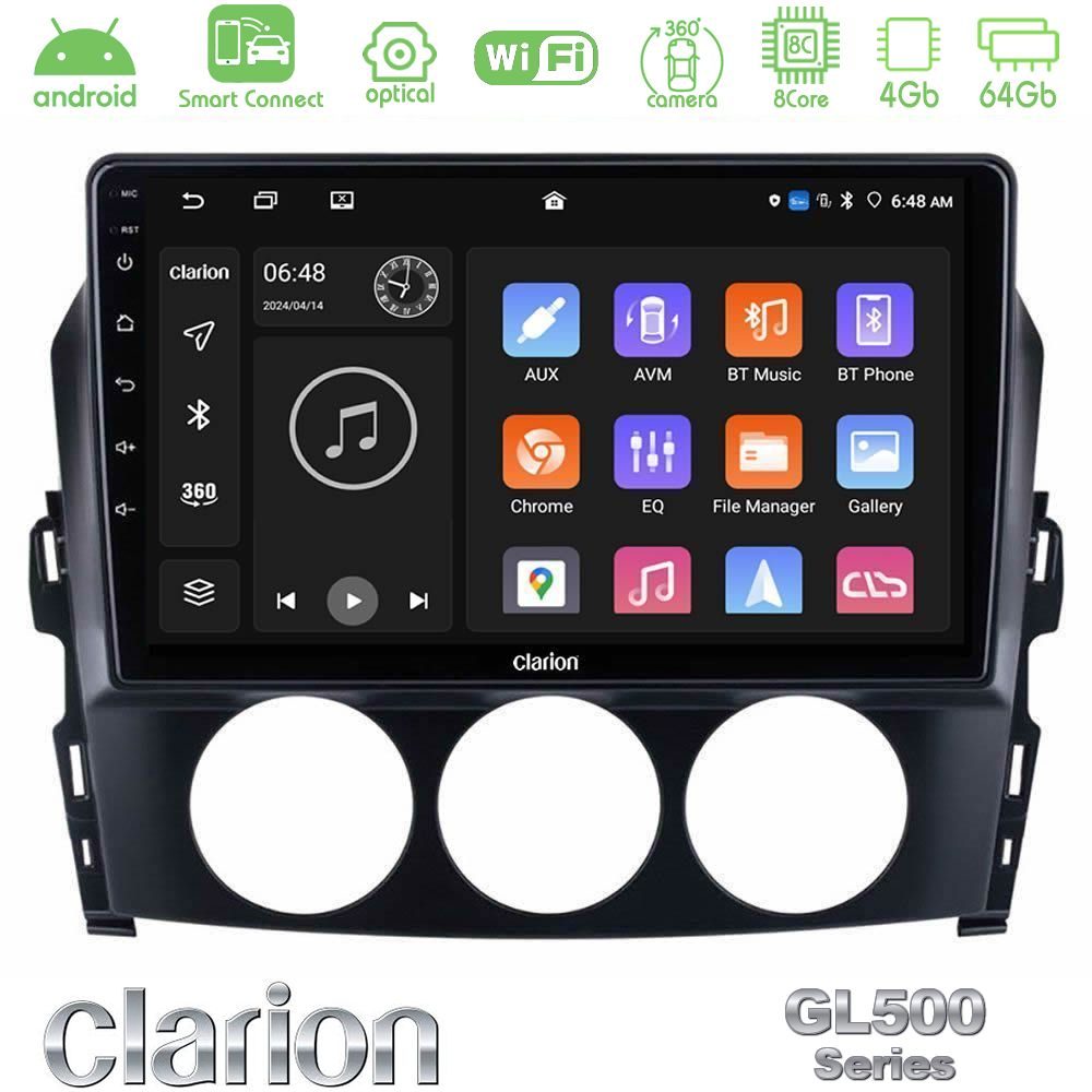 clarion_gl5_mz1171 Clarion GL500 Series 8Core Android ClarionOS 4+64GB Mazda MX-5 2006-2008 Navigation Multimedia Tablet 9" - Image 1