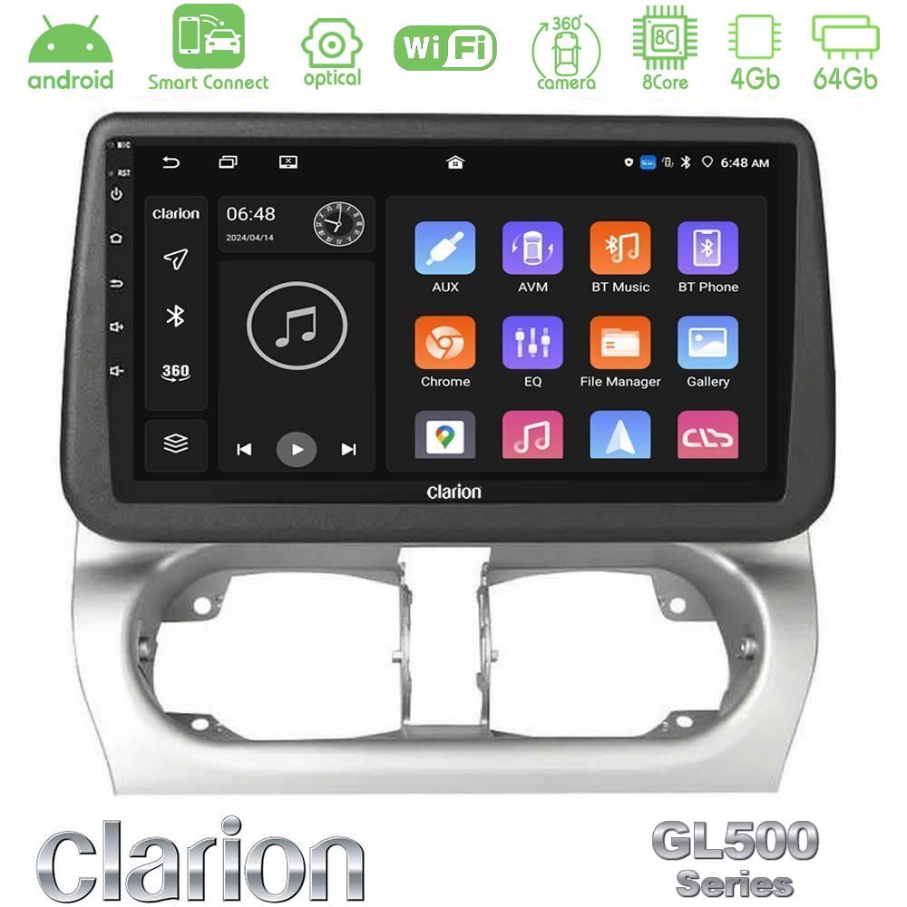 clarion_gl5_op1707 Clarion GL500 Series 8Core Android ClarionOS 4+64GB Opel Corsa C/Combo C Navigation Multimedia Tablet 9" - Image 1