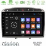 Clarion GL500 Series 8Core Android ClarionOS 4+64GB  Peugeot 308/RCZ Navigation Multimedia Tablet 9" (Ασημί Χρώμα)