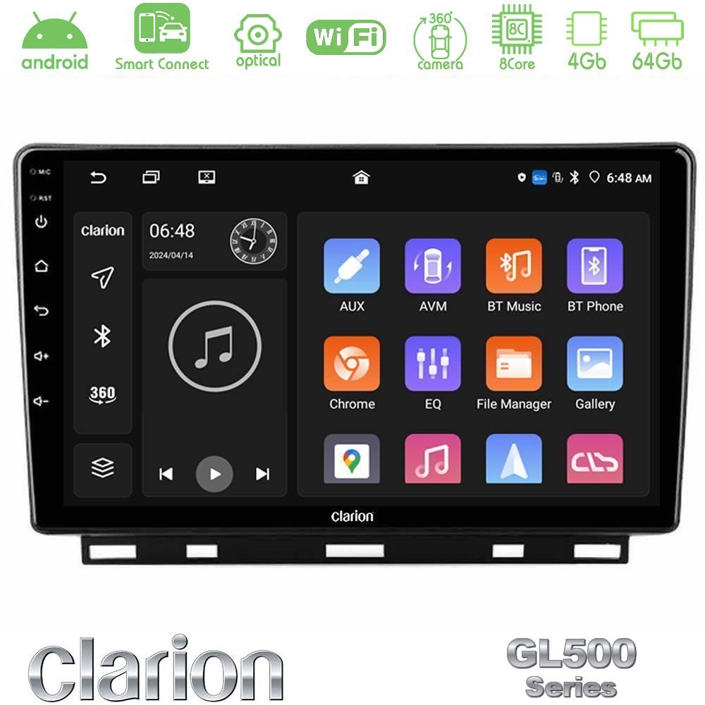 clarion_gl5_rn1389 Clarion GL500 Series 8Core Android ClarionOS 4+64GB Renault Clio 5 2020-2024 Navigation Multimedia Tablet 9" - Image 1