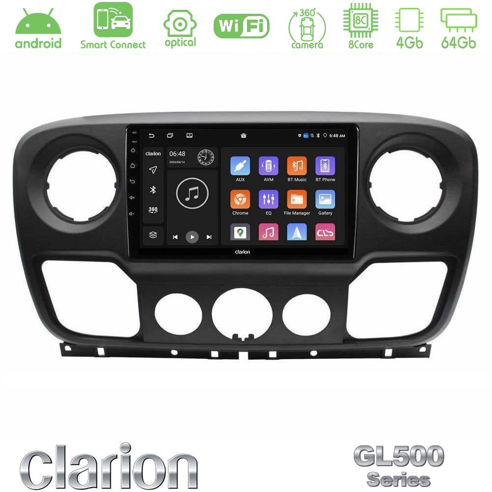 clarion_gl5_rn1526 Clarion GL500 Series 8Core Android ClarionOS 4+64GB Renault/Nissan/Opel Navigation Multimedia Tablet 10" - Image 1
