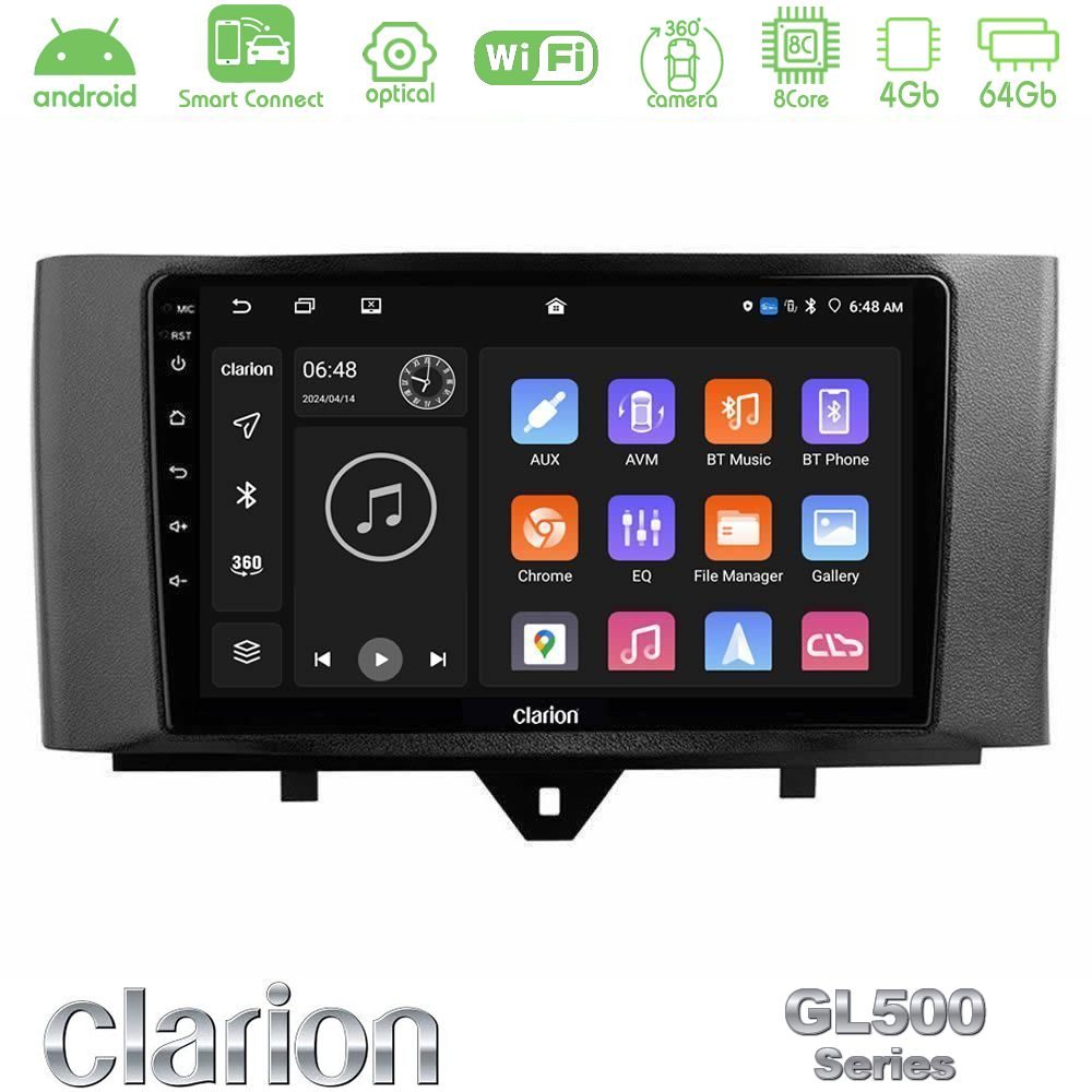 clarion_gl5_sm0831 Clarion GL500 Series 8Core Android ClarionOS 4+64GB Smart 451 Facelift Navigation Multimedia Tablet 9" - Image 1