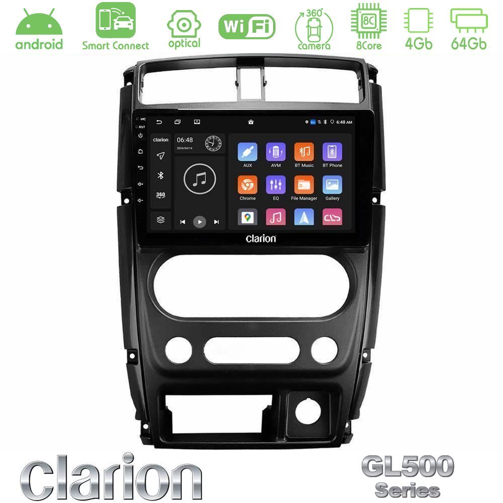 clarion_gl5_sz0874 Clarion GL500 Series 8Core Android ClarionOS 4+64GB Suzuki Jimny 2007-2017 Navigation Multimedia Tablet 9" - Image 1