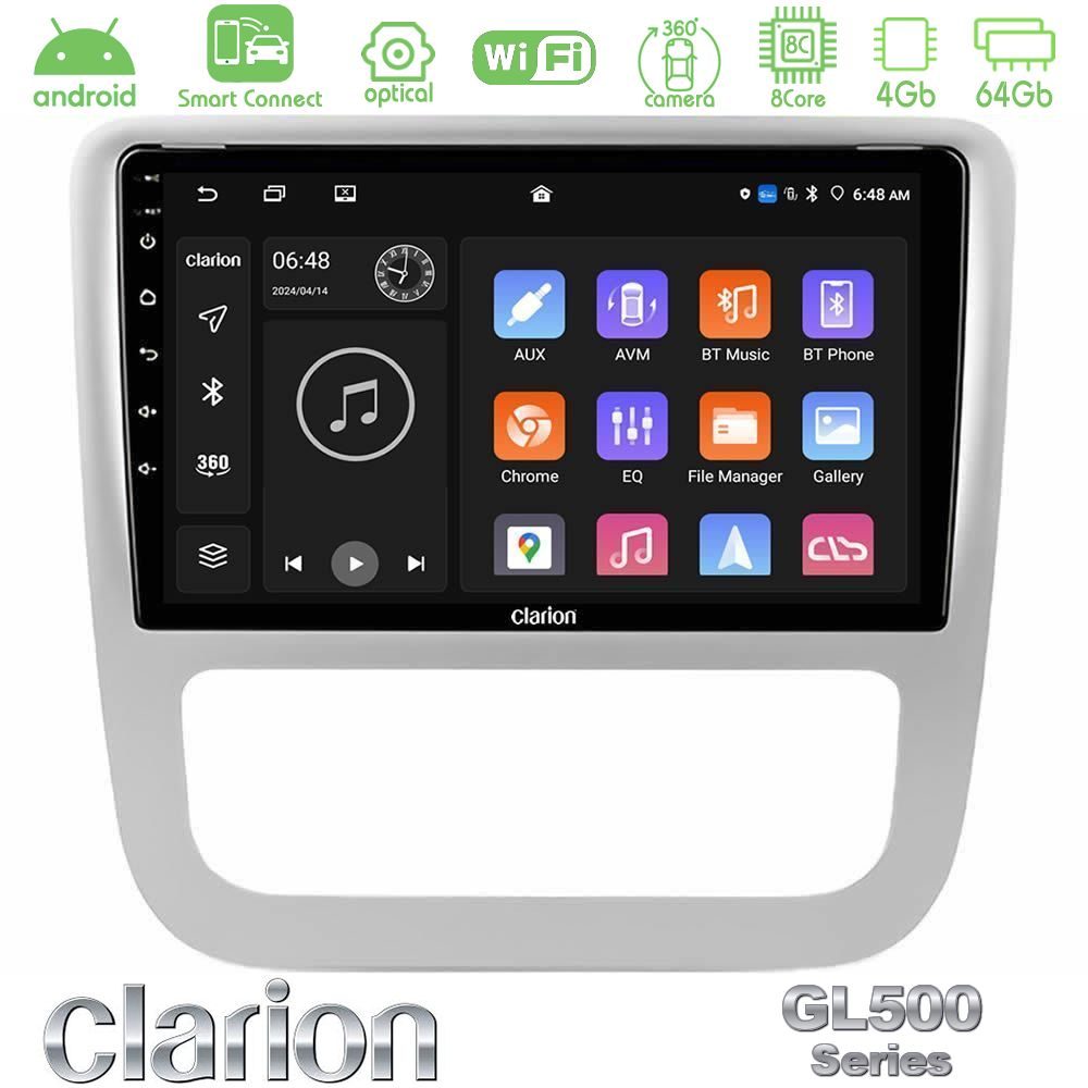clarion_gl5_vw0057sl Clarion GL500 Series 8Core Android ClarionOS 4+64GB VW Scirocco 2008-2014 Navigation Multimedia Tablet 9" - Image 1