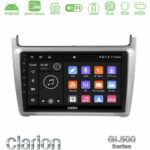 Clarion GL500 Series 8Core Android ClarionOS 4+64GB  Vw Polo 2014-2017 Navigation Multimedia Tablet 9"   (Silver)