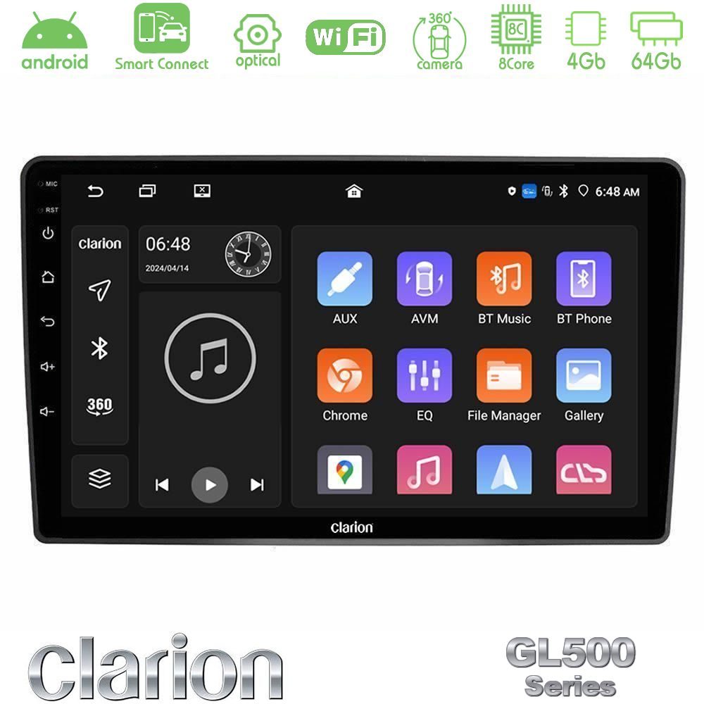 clarion_gl5_vw095n Clarion GL500 Series 8Core Android ClarionOS 4+64GB VW Passat Navigation Multimedia Tablet 9" - Image 1