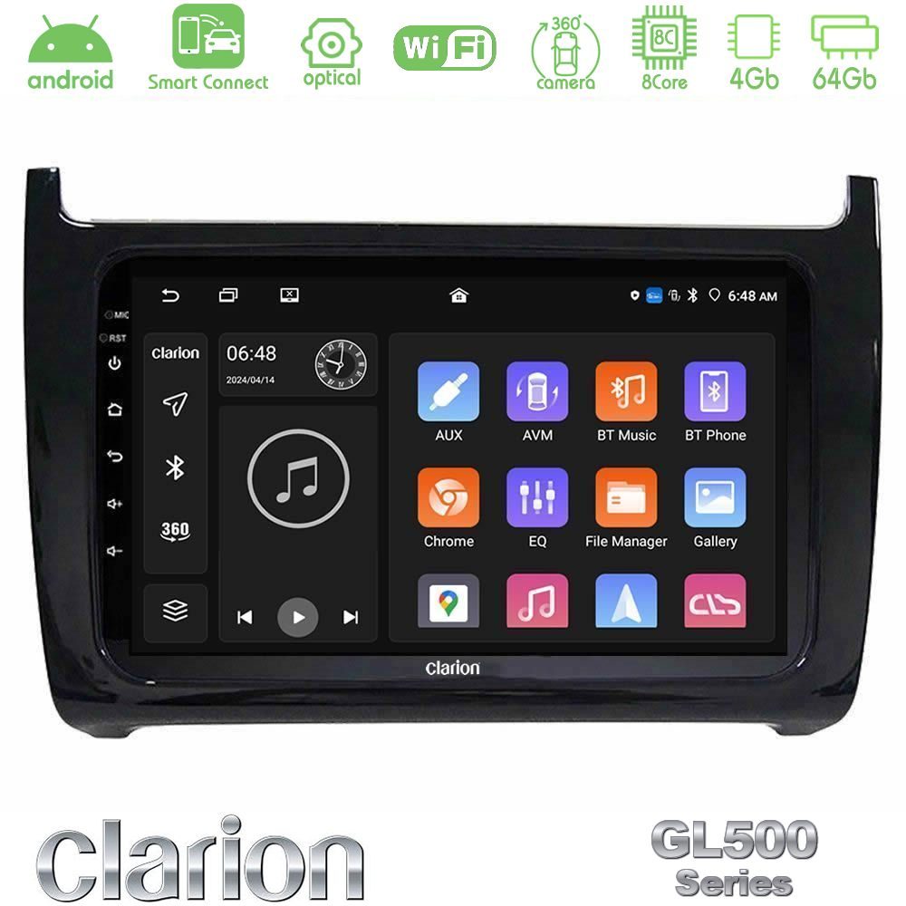 clarion_gl5_vw6901bl Clarion GL500 Series 8Core Android ClarionOS 4+64GB Vw Polo Navigation Multimedia Tablet 9" - Image 1