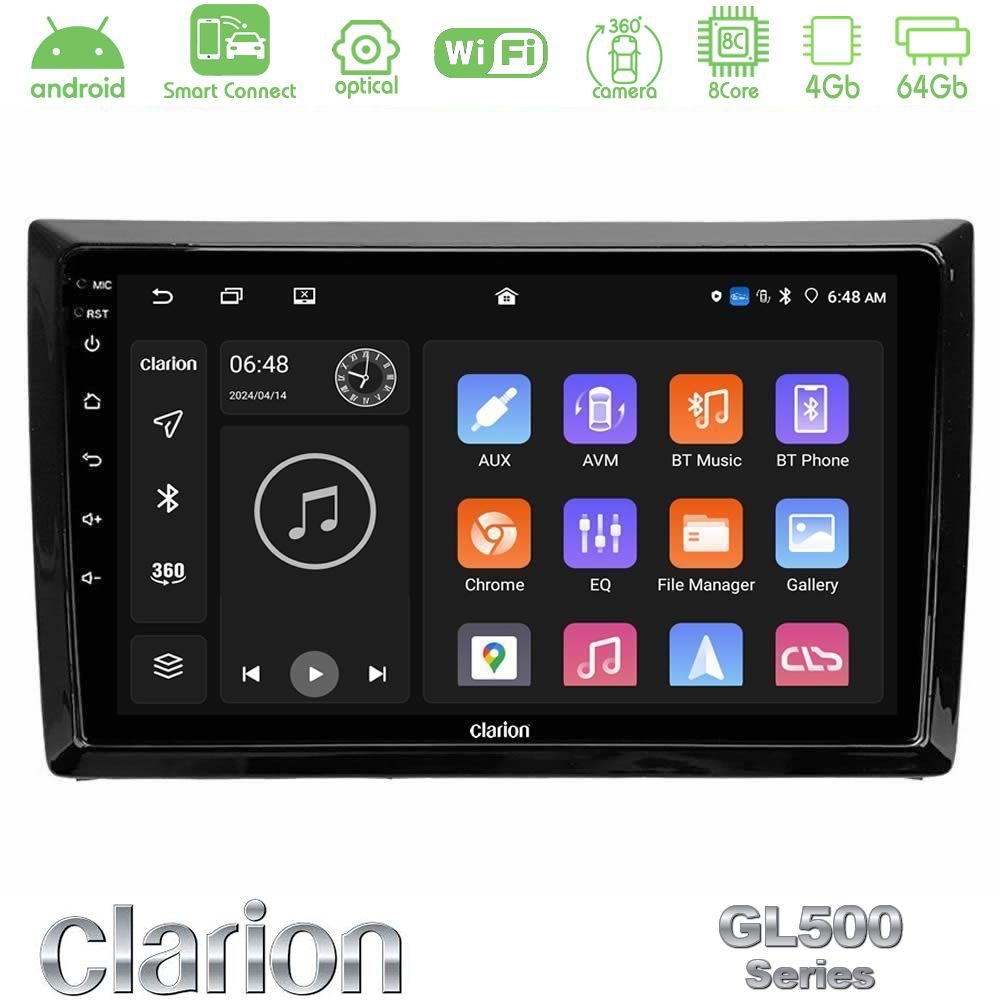 clarion_gl5_vw886 Clarion GL500 Series 8Core Android ClarionOS 4+64GB VW Beetle Navigation Multimedia Tablet 9" - Image 1