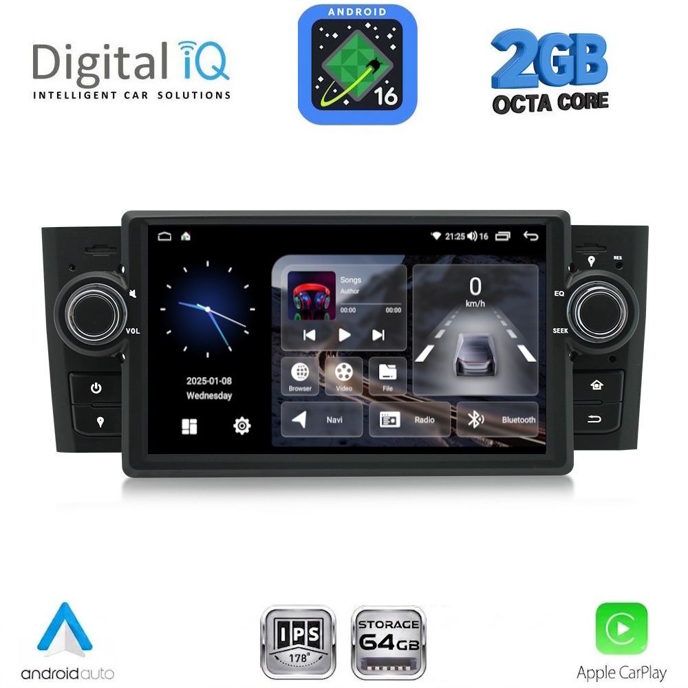 BLE363-16 DIGITAL IQ BLE 363_CPA (7" DECK) MULTIMEDIA SYSTEM for FIAT GRANDE PUNTO mod. 2005-2012 - Image 1