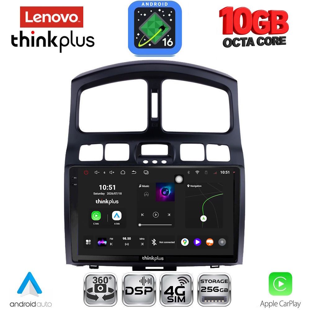 LTM11236_16 LENOVO LTM 11236_CPA (9inc) MULTIMEDIA TABLET for HYUNDAI SANTA FE mod. 2003-2006 - Image 1