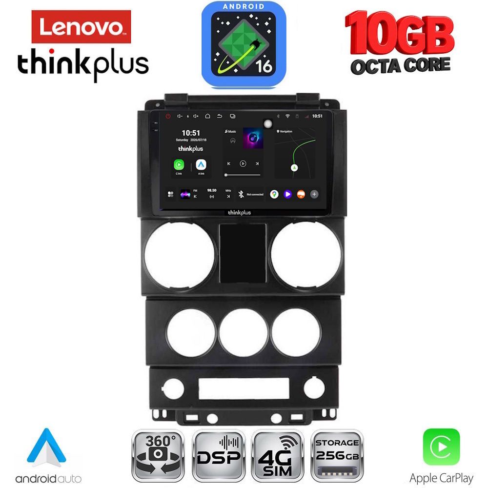 LTM11292_16 LENOVO LTM 11292_CPA (9inc) MULTIMEDIA TABLET for JEEP WRANGLER mod. 2006-2011 - Image 1