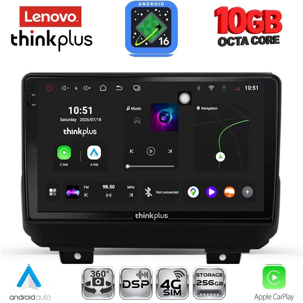LTM11298-16 LENOVO LTM 11298_CPA (9inc) MULTIMEDIA TABLET for JEEP WRANGLER mod. 2018-2026 - Image 1