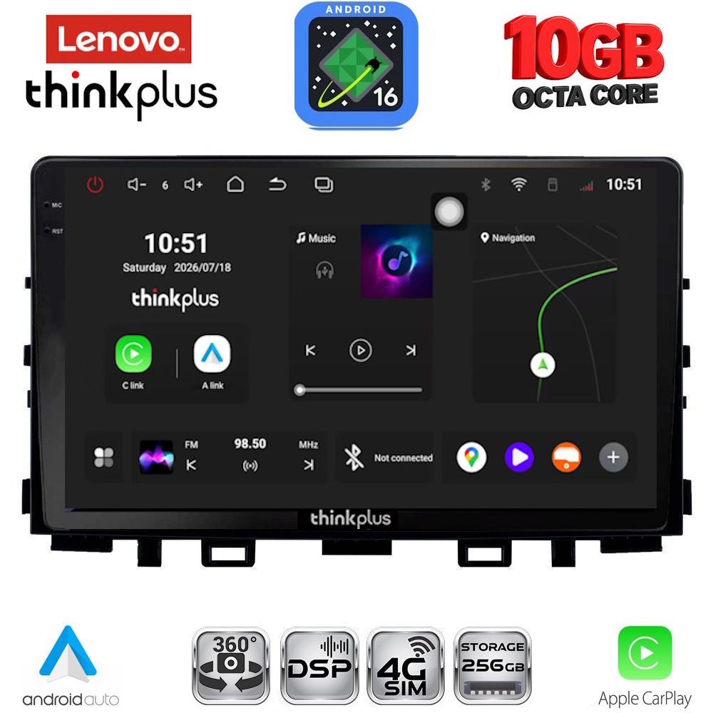 LTM11316_16 LENOVO LTM 11316_CPA (9inc) MULTIMEDIA TABLET for KIA RIO mod. 2018> – STONIC mod. 2017-2026 - Image 1