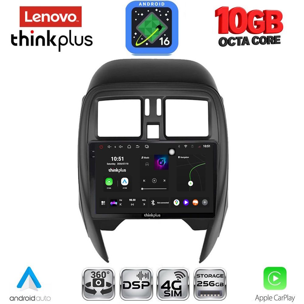 LTM11451SQ_16 LENOVO LTM 11451_CPA (SQUARE) (9inc) MULTIMEDIA TABLET for NISSAN MICRA mod. 2014-2017 - Image 1