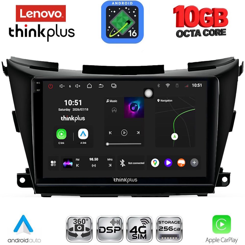 LTM11462B_16 LENOVO LTM 11462B_CPA (9inc) MULTIMEDIA TABLET for NISSAN MURANO mod. 2017-2025 - Image 1