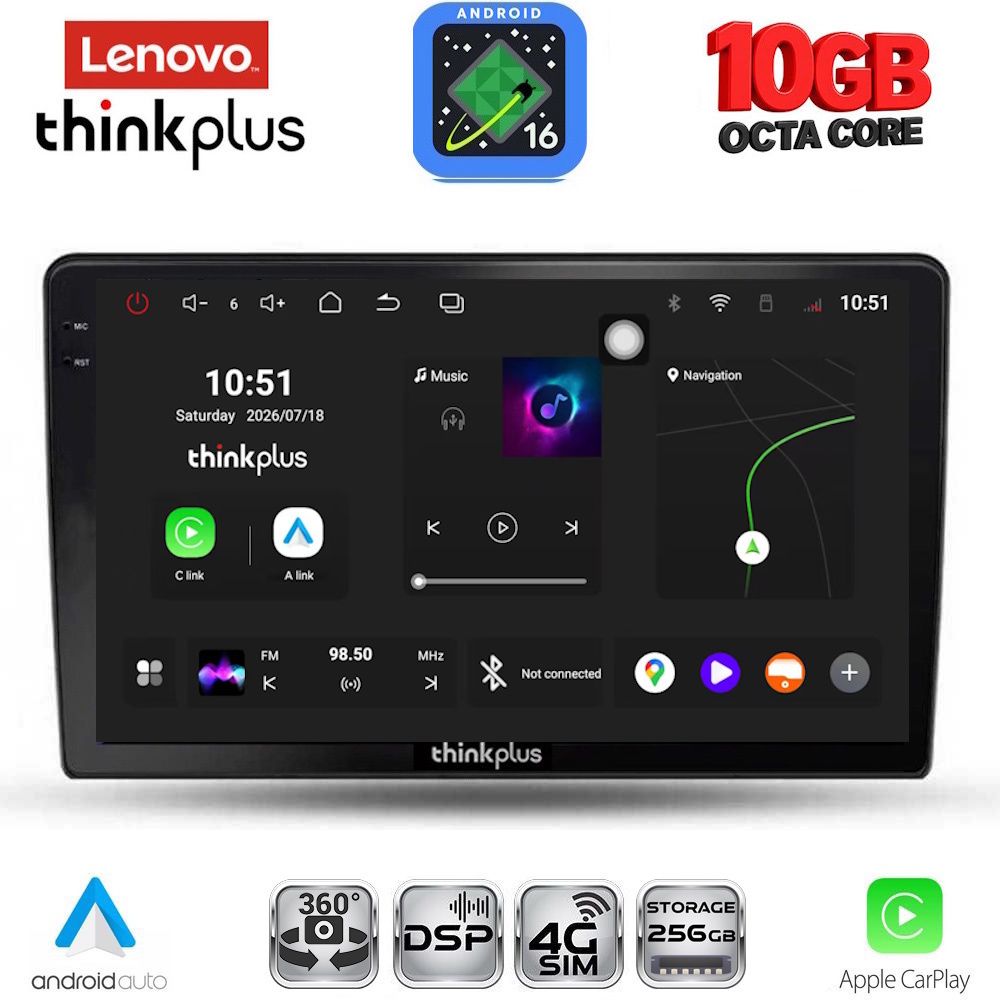 LTM11476_16 LENOVO LTM 11476_CPA (10inc) MULTIMEDIA TABLET for NISSAN XTRAIL mod. 2004-2007 - Image 1