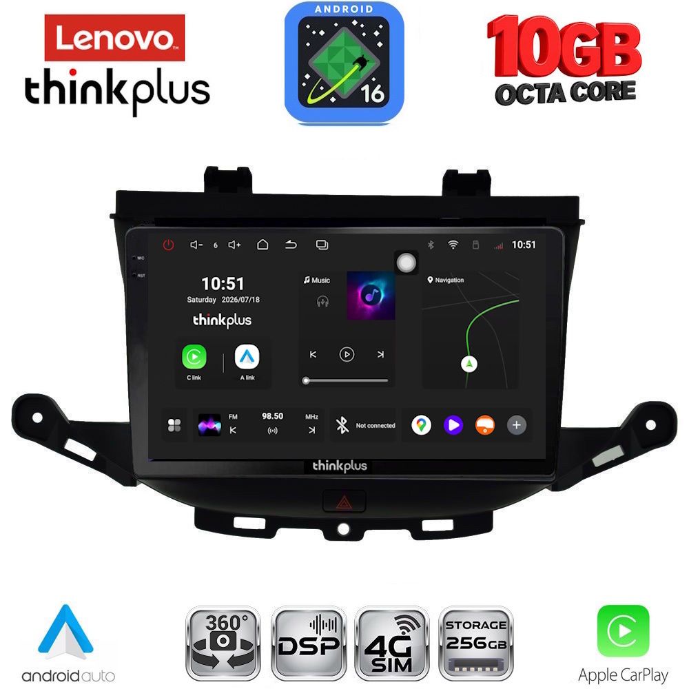 LTM11483_16 LENOVO LTM 11483_CPA (9inc) MULTIMEDIA TABLET for OPEL ASTRA K mod. 2015-2022 - Image 1