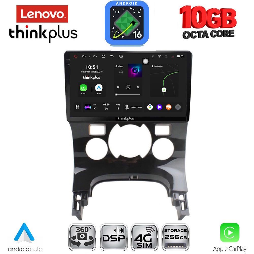 LTM11515CL_16 LENOVO LTM 11515CL_CPA (9inc) MULTIMEDIA TABLET for PEUGEOT 3008 mod. 2008-2016 with CLIMA - Image 1