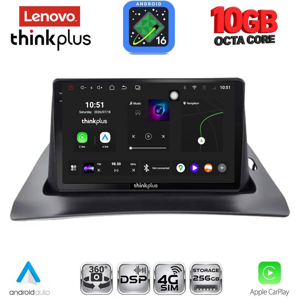 LTM11550_16 LENOVO LTM 11550_CPA (9inc) MULTIMEDIA TABLET for RENAULT KANGOO mod. 2010-2021 - Image 1