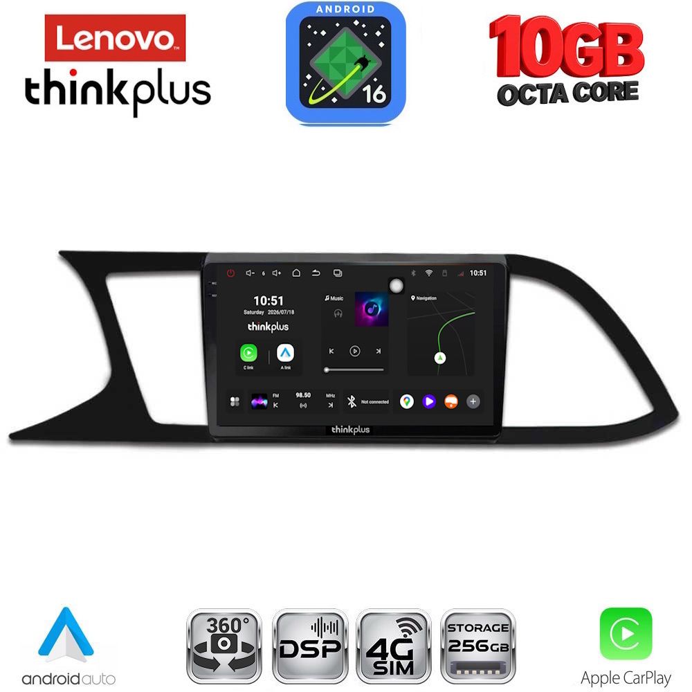 LTM11575_16 LENOVO LTM 11575_CPA (9inc) MULTIMEDIA TABLET for SEAT LEON mod. 2012-2021 - Image 1
