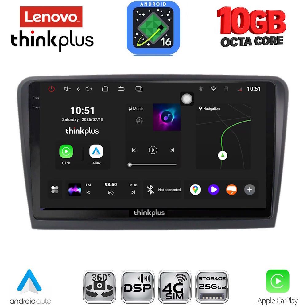 LTM11601_16 LENOVO LTM 11601_CPA (9inc) MULTIMEDIA TABLET for SKODA RAPID mod. 2012-2023 - Image 1