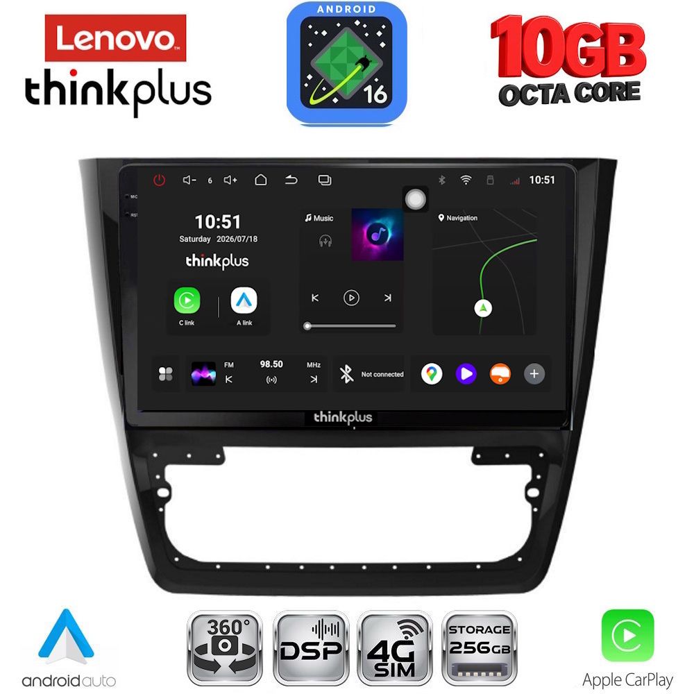 LTM11610_16 LENOVO LTM 11610_CPA (10inc) MULTIMEDIA TABLET for SKODA YETI mod. 2014-2018 - Image 1