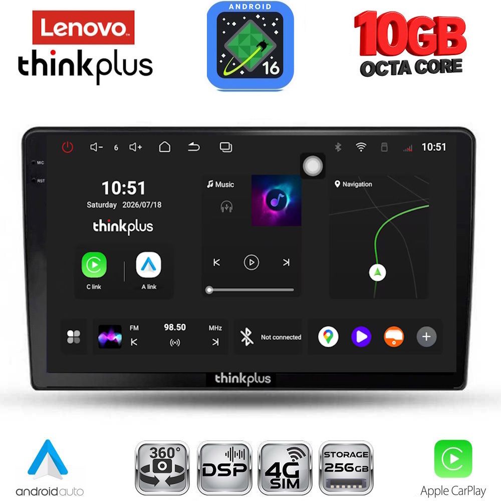 LENOVO LTM 11656_CPA (9inc) MULTIMEDIA TABLET for SSANGYONG REXTON mod. 2002-2006