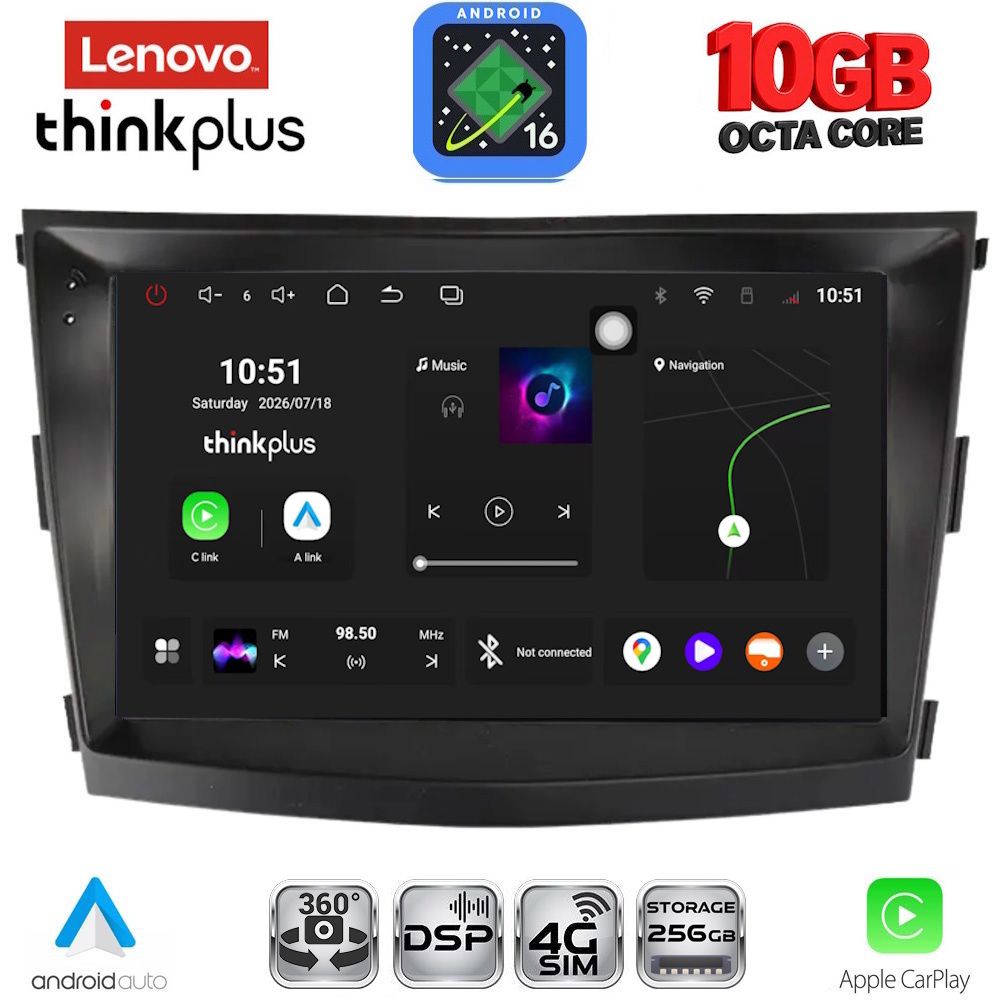 LENOVO LTM 11658_CPA (9inc) MULTIMEDIA TABLET for SSANGYONG TIVOLI mod. 2016-2024