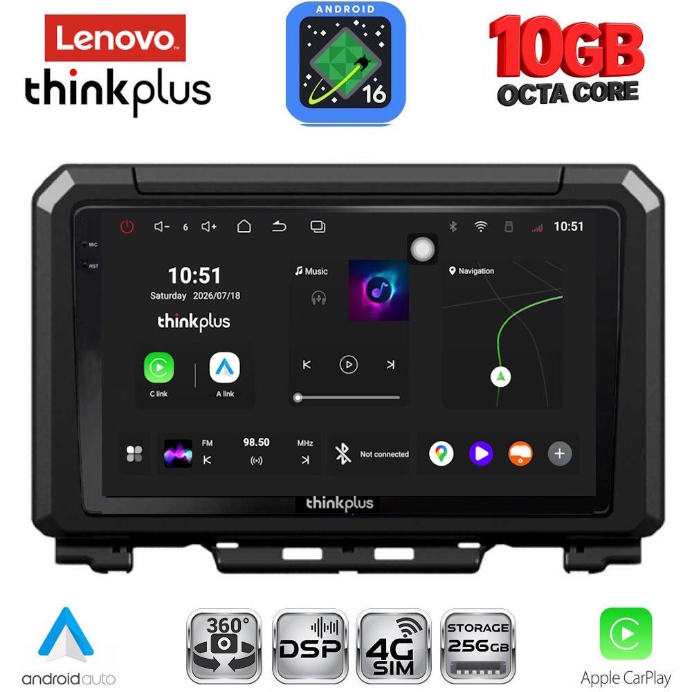 LTM11679_16 LENOVO LTM 11679_CPA (9inc) MULTIMEDIA TABLET for SUZUKI JIMNY mod. 2017-2026 - Image 1
