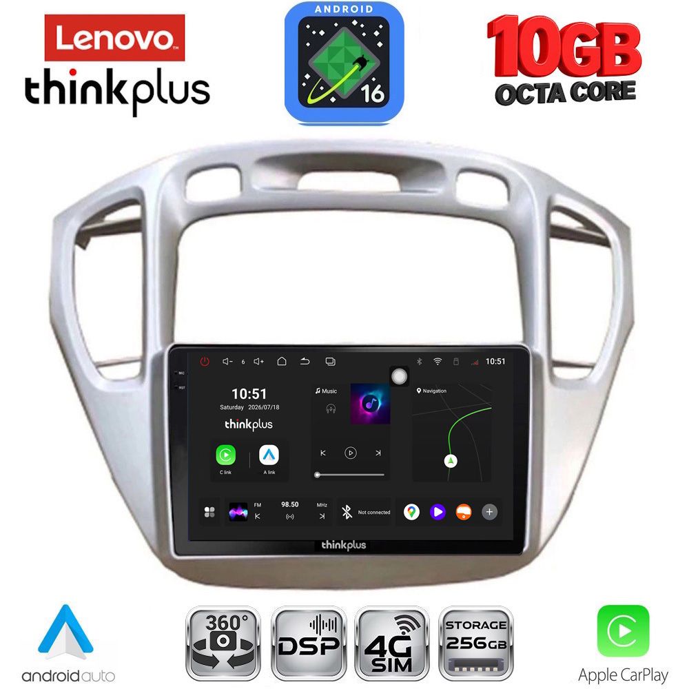 LTM11718_16 LENOVO LTM 11718_CPA (9inc) MULTIMEDIA TABLET for TOYOTA HIGHLANDER mod. 2002-2009 - Image 1