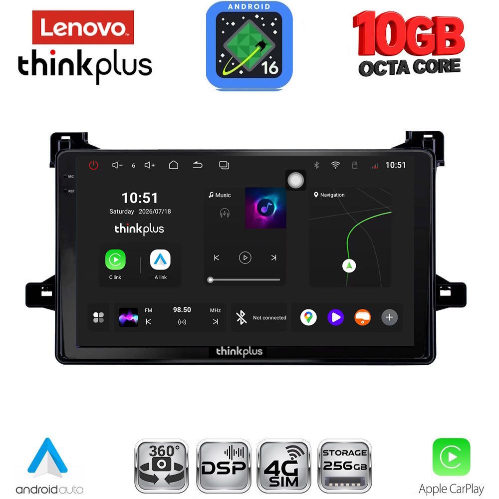 LTM11727_16 LENOVO LTM 11727_CPA (9inc) MULTIMEDIA TABLET for TOYOTA PRIUS mod. 2016-2020 - Image 1