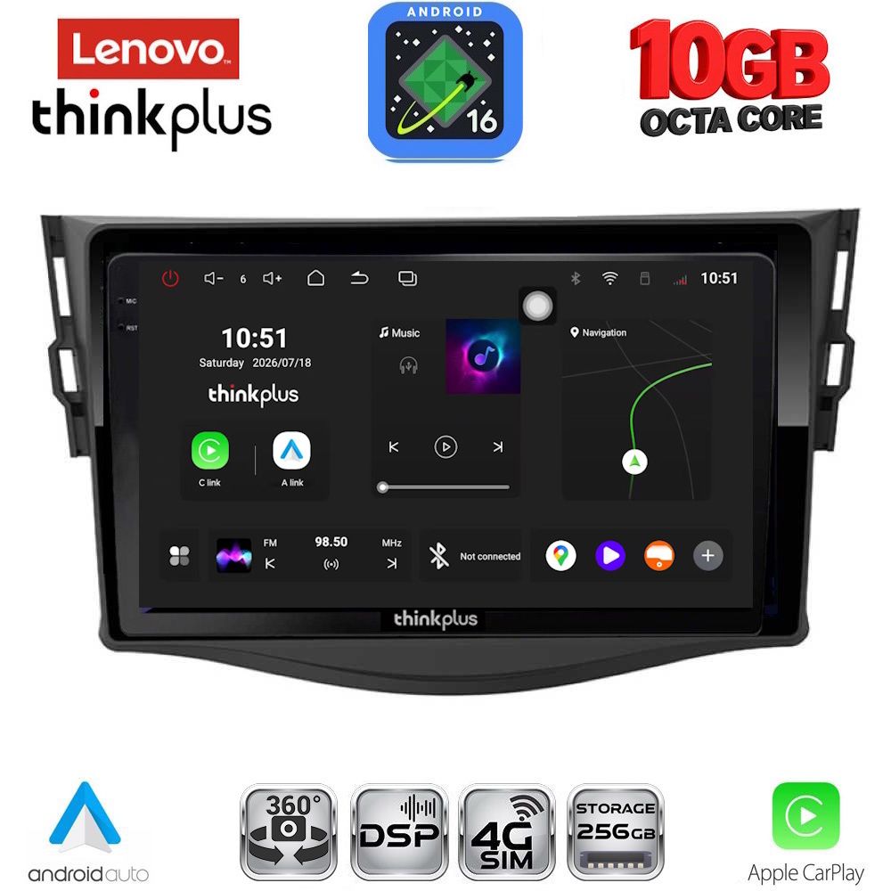 LTM11731_16 LENOVO LTM 11731_CPA (9inc) MULTIMEDIA TABLET for TOYOTA RAV 4 mod. 2006-2012 - Image 1