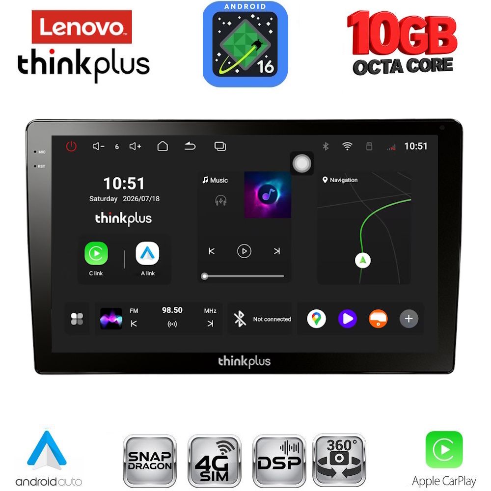 LTM11909_16-1 LENOVO LTM 11711A_CPA (9inc) MULTIMEDIA TABLET for TOYOTA COROLLA VERSO mod. 2000-2004 - Image 1
