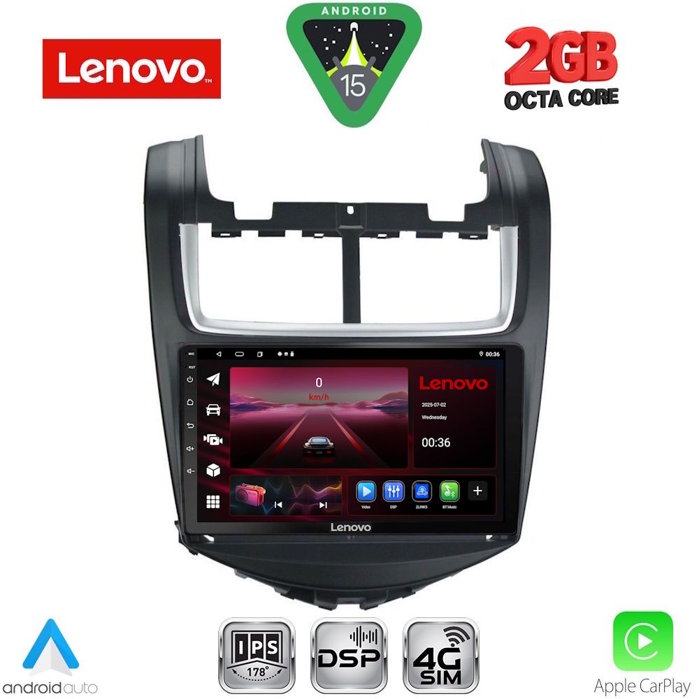LVF5075_15_ LENOVO LVF 5074B_CPA (9inc) MULTIMEDIA TABLET for CHEVROLET AVEO mod. 2014-2017 - Image 1
