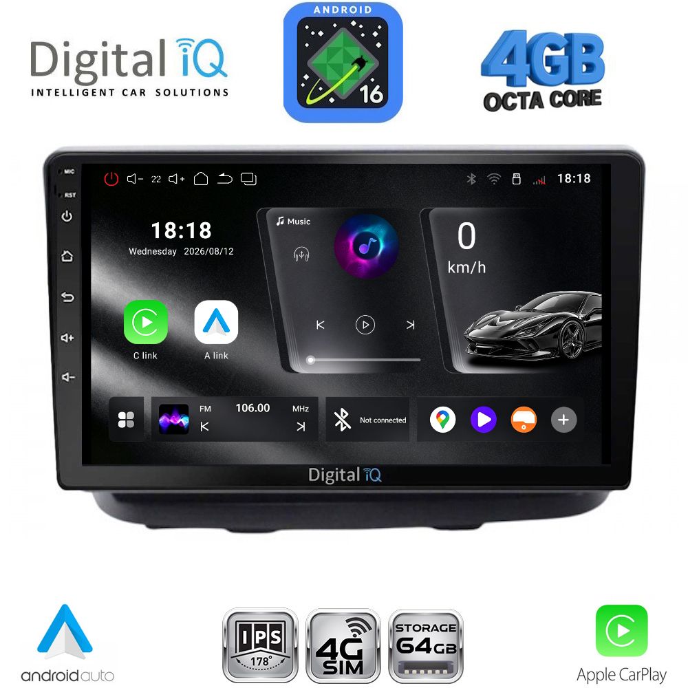 RTG6135_16 DIGITAL IQ RTG 6135_CPA (10inc) MULTIMEDIA TABLET for FIAT DOBLO mod. 2002-2009 - Image 1