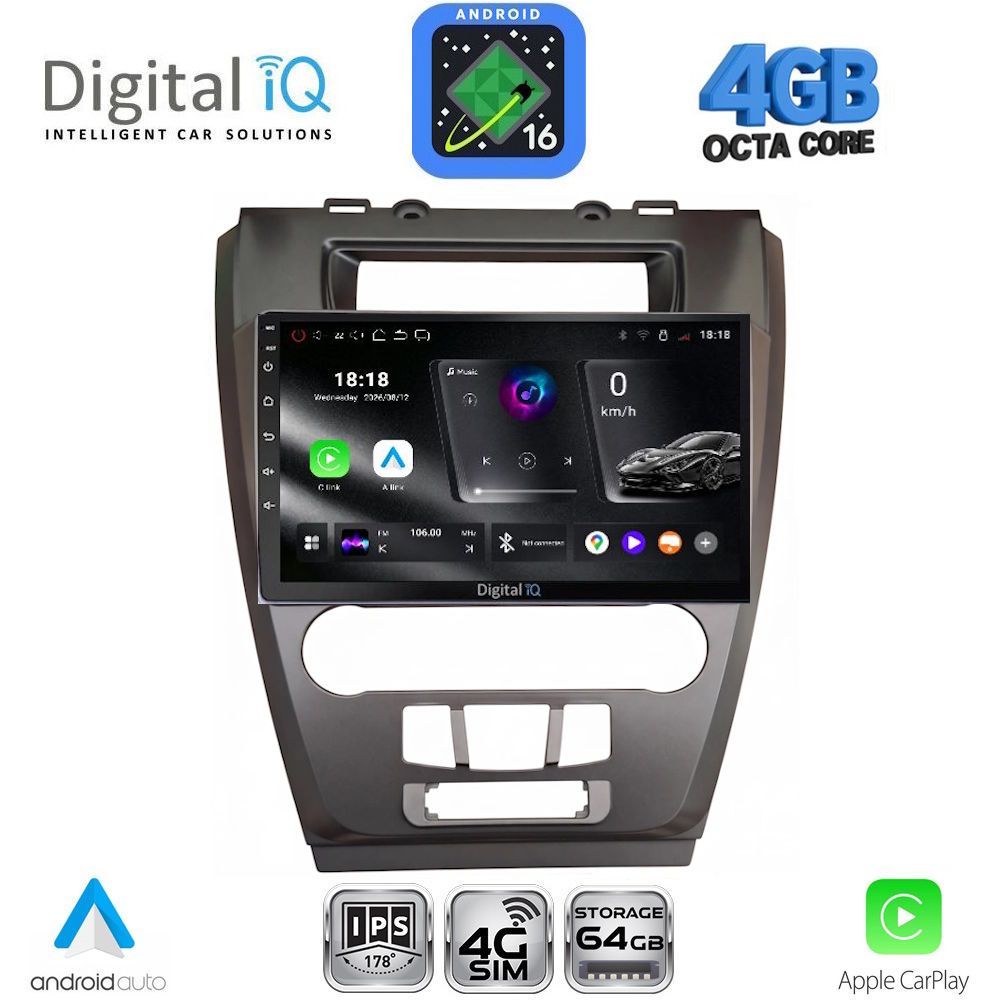 RTG6159CH_16 DIGITAL IQ RTG 6159CH_CPA (10inc) MULTIMEDIA TABLET for FORD FUSION mod. 2012-2017 - Image 1