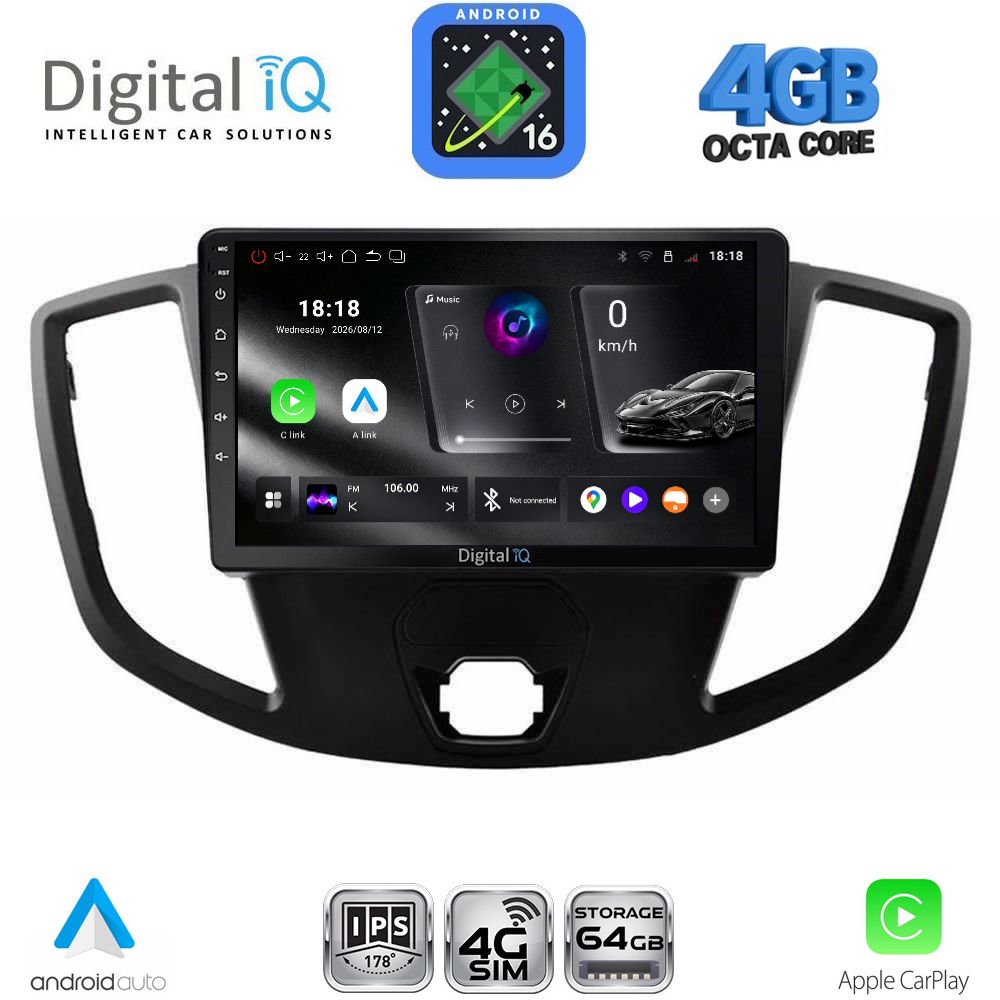 RTG6179_16 DIGITAL IQ RTG 6179_CPA (9inc) MULTIMEDIA TABLET for FORD TRANSIT mod. 2014-2020 - Image 1