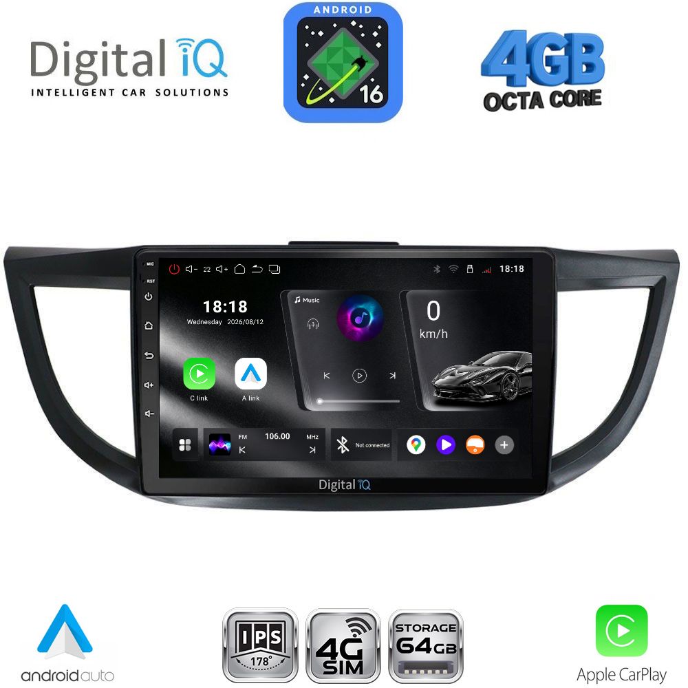RTG6198_16 DIGITAL IQ RTG 6198_CPA (10inc) MULTIMEDIA TABLET for HONDA CRV mod. 2013-2017 - Image 1