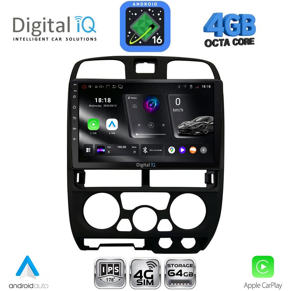 RTG6253BL_16 DIGITAL IQ RTG 6253BL_CPA (9inc) MULTIMEDIA TABLET for ISUZU D-MAX mod. 2002-2008 (BLACK) - Image 1