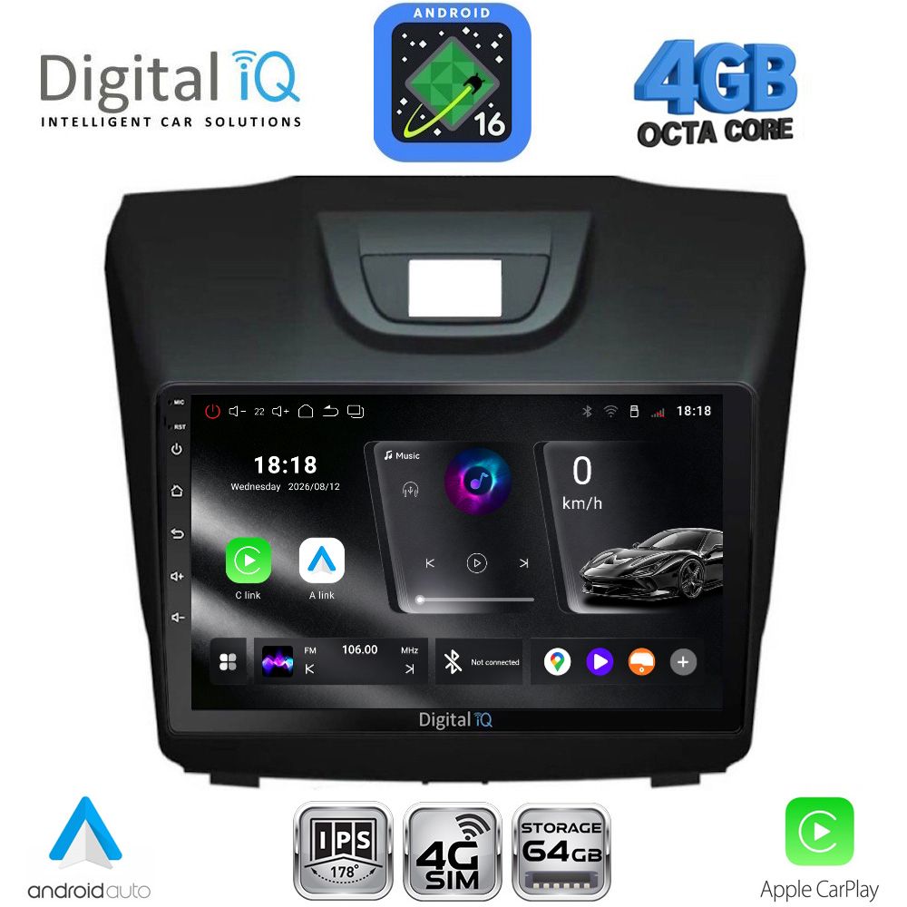 RTG6255_16 DIGITAL IQ RTG 6255_CPA (9inc) MULTIMEDIA TABLET for ISUZU DMAX mod. 2012-2020 - Image 1