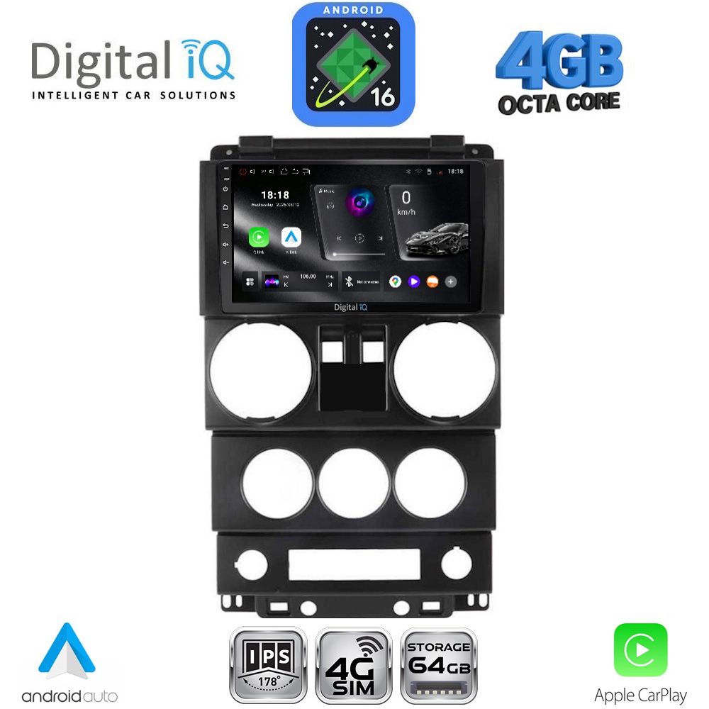 RTG6293_16 DIGITAL IQ RTG 6293_CPA (9inc) MULTIMEDIA TABLET for JEEP WRANGLER mod. 2006-2011 - Image 1